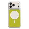 For iPhone 18 Pro Max / 17 Pro Max Magnetic Case Dual Color PU Leather Coated PC TPU Phone Cover - Silver