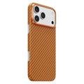 KEEPHONE DIAGO ARAMID Series for iPhone 18 Pro Max / 17 Pro Max Magnetic Case Aramid Fiber + PC Ultra Thin Phone Back Cover - Coral Orange