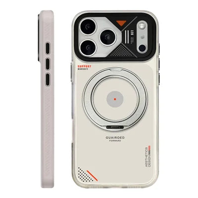 PAIKA for iPhone 18 Pro Max / 17 Pro Max Case Rotating Kickstand PC + TPU Matte Phone Cover - White