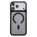 For iPhone 18 Pro Max / 17 Pro Max Magnetic Case 2.5mm Thickened PC + TPU Matte Phone Cover with AI Button - Black