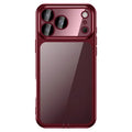 For iPhone 18 Pro Max / 17 Pro Max Case Electroplated TPU Anti Drop Phone Cover with Lens Film - Wine Red