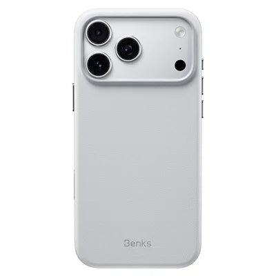 BENKS Q2 for iPhone 18 Pro Max / 17 Pro Max Magnetic Case Mircrofiber Leather + PC + Silicone Protective Phone Cover - Grey
