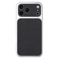 For iPhone 18 Pro Max  /  17 Pro Max Case Full Camera Protection Precision Cutouts PU Leather Coated PC TPU Silver Edge Phone Cover - Denim Texture