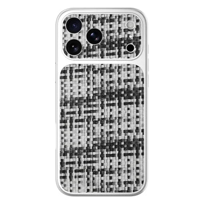 For iPhone 18 Pro Max / 17 Pro Max Case Silver Edge PU Leather Coated TPU+PC Full Camera Protection Phone Cover - Black  /  White