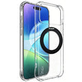  IMAK for iPhone 18 Pro Max / iPhone 17 Pro Max Case Magnetic Rotating Kickstand Airbag Shockproof Soft TPU Phone Cover - Black