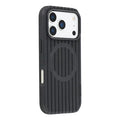 YOUNGKIT for iPhone 18 Pro Max / 17 Pro Max Magnetic Case Woven Textured Heat Dissipation TPU Phone Cover - Black