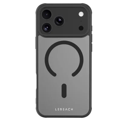 LEREACH Le-Aura Series for iPhone 18 Pro Max / 17 Pro Max Magnetic Case Skin-Friendly Texture Shockproof Phone Cover - Black
