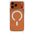 For iPhone 18 Pro Max / 17 Pro Max Case Compatible with MagSafe TPU+PC 1.5mm Clear Phone Cover with Lanyard Holes - Transparent