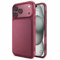 For iPhone 18 Pro Max  /  17 Pro Max Magnetic Case Litchi Texture PU Leather + TPU Air Cushion Shockproof Phone Cover - Wine Red
