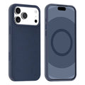For iPhone 18 Pro Max / 17 Pro Max Magnetic Case with IC Pop-Up Function Woven Fabric Texture Phone Cover - Sapphire
