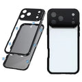 For iPhone 18 Pro Max Case Anti-Spy Double-Sided Tempered Glass + Magnetic Metal Frame Phone Cover - Black