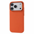 For iPhone 18 Pro Max  /  17 Pro Max Magnetic Case Textured Skin Touch Shockproof PC Phone Back Cover - Orange Polka Dots