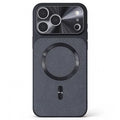 For iPhone 18 Pro Max / 17 Pro Max Magnetic Case Twill Texture Precise Camera Cutouts Phone Cover - Black