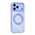 MUTURAL for iPhone 18 Pro Max / 17 Pro Max Case Magnetic Rotating Kickstand PC + TPU Shockproof Phone Cover - Light Blue