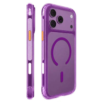 MUTURAL for iPhone 18 Pro Max / 17 Pro Max Magnetic Case Shockproof Airbag Corners PC + TPU Phone Cover - Cherry Red