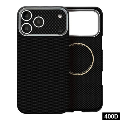 PAIKA for iPhone 18 Pro Max / 17 Pro Max Magnetic Case 400D Aramid Fiber Fine Texture Ultra Thin Hard PC Phone Cover - Black