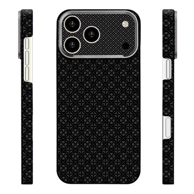 PAIKA for iPhone 18 Pro Max / 17 Pro Max Magnetic Phone Case Vintage Floral Pattern Hard PC Back Cover - Black