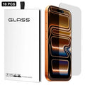 10Pcs For iPhone 18 Pro Max / 17 Pro Max Screen Protector 3D Large Arc Edge Thick Glue HD Clear High Aluminium-silicon Glass Film (NOT Complete Covering)