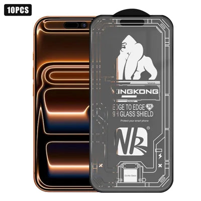 10Pcs for iPhone 17 Pro Max High Definition Matte Full Screen Protector 3D Large Arc Edge High Aluminium-silicon Glass Film - Transparent