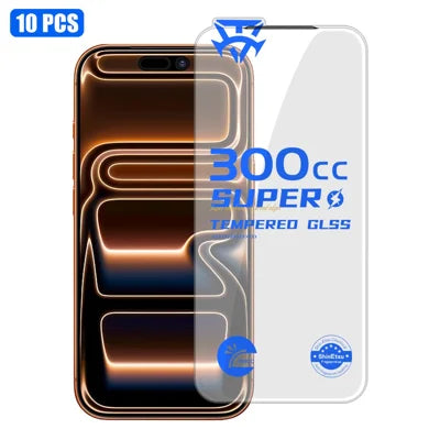 10Pcs for iPhone 18 Pro Max / 17 Pro Max Tempered Glass Film 9H+ 300CC Edgeless Anti Static HD Full Screen Protector - Transparent