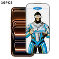 10Pcs for iPhone 18 Pro Max / 17 Pro Max High Definition Tempered Glass Anti-fingerprint Anti-static Electroplating Full Screen Protector - Transparent