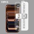 10Pcs For iPhone 18 Pro Max / 17 Pro Max Tempered Glass 3D Full Coverage 300CC Edgeless Anti Static Screen Protector - Transparent
