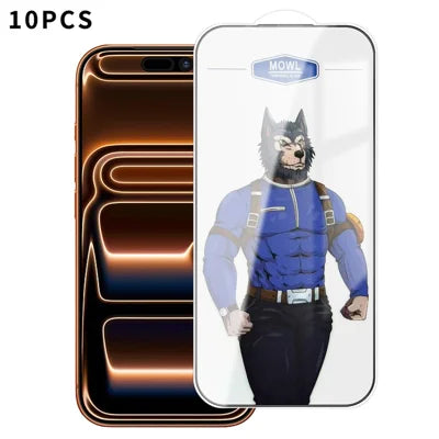 10Pcs for iPhone 18 Pro Max / 17 Pro Max Tempered Glass Anti-fingerprint Shatterproof Full Coverage HD Screen Protector - Transparent