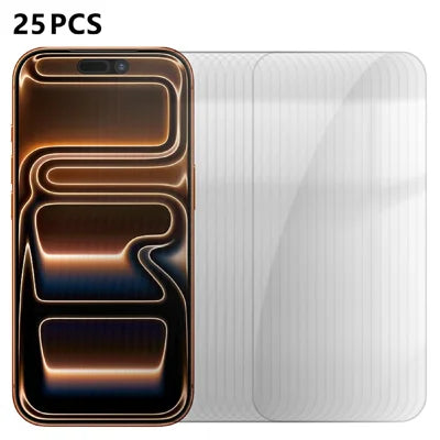 25Pcs For iPhone 18 Pro Max / 17 Pro Max Screen Protector Ultra Clear High Aluminium-silicon Glass Anti-fingerprint Film (Not Complete Covering)
