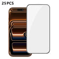 25Pcs For iPhone 18 Pro Max / 17 Pro Max Full Cover Screen Protector Silk Printing Ultra Clear High Aluminium-silicon Glass Film