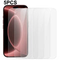 5Pcs For iPhone 18 Pro Max / 17 Pro Max Front Screen Protector 0.3mm 2.5D Tempered Glass Film, Not Full Covering - Transparent