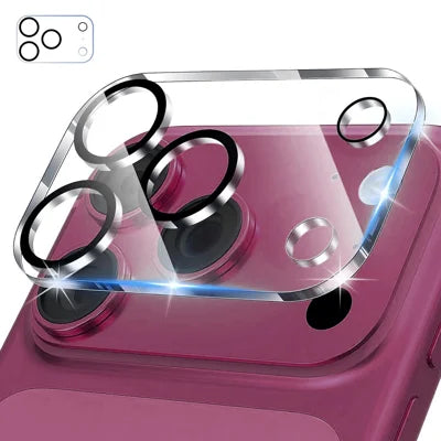  HAT PRINCE for iPhone 18 Pro Max Camera Lens Protector ENKAY  Tempered Glass Lens Film with Black Ring - Transparent