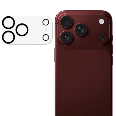For iPhone 18 Pro Max Camera Lens Protector Built-In Black Circles Tempered Glass Lens Film - Transparent