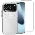For iPhone 18 Pro Max Clear Tempered Glass Screen Protector Anti-Explosion Film (NOT Complete Covering) + Full Coverage Camera Lens Protector - Transparent