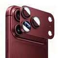 For iPhone 18 Pro Max Camera Lens Protector Step-Style Aluminum Alloy+Tempered Glass AR+AF Anti-Reflective Lens Film, Case Friendly - Red