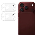 2Pcs For iPhone 18 Pro Max Full Coverage Camera Lens Protector 3D Arc Edge Anti-Scratch Tempered Glass Lens Film - Transparent