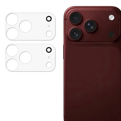 2Pcs For iPhone 18 Pro Max Full Coverage Camera Lens Protector 3D Arc Edge Anti-Scratch Tempered Glass Lens Film - Transparent