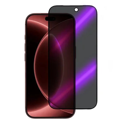 For iPhone 18 Pro Max Full Cover Privacy Screen Protector 180 Degree Anti Spy Silk Printing Anti-blue-ray Tempered Glass Film