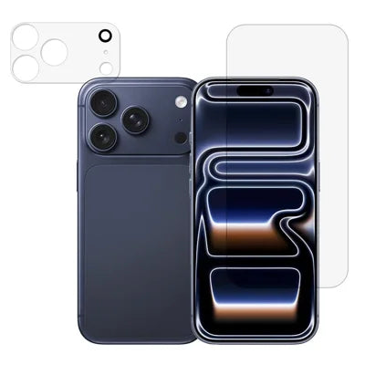 For iPhone 18 Pro Max Screen Protector 0.3mm Arc Edge HD Tempered Glass Film with Camera Lens Protector, Not Complete Coverage
