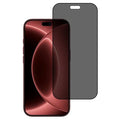 For iPhone 18 Pro Max High Aluminium-silicon Glass Anti-Spy Full Screen Protector 180° Privacy Protection Silk Printig Film - Black