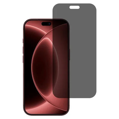 For iPhone 18 Pro Max Tempered Glass 360° Privacy Full Screen Protector Arc Edge Anti Peep Film - Black
