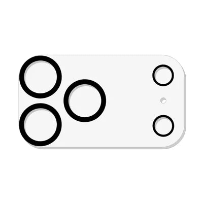  For iPhone 18 Pro Max Camera Lens Protector Black Circle Design HD Clear Tempered Glass Lens Film - Transparent