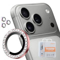  HAT PRINCE for iPhone 18 Pro / iPhone 18 Pro Max Camera Lens Protector ENKAY  Rhinestone Decor Rear Lens Film - Pink