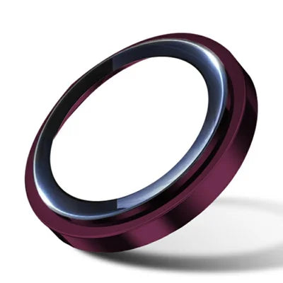 RURIHAI For iPhone 18 Pro / 18 Pro Max Camera Lens Protector AR Anti-Reflection Metal Trim Full Cover High Aluminium-silicon Glass Lens Film - Wine Red