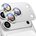 RURIHAI for iPhone 18 Pro Max Camera Lens Protector High Aluminium-silicon Glass Anti-Glare Matte Armor Full Lens Cover - Silver