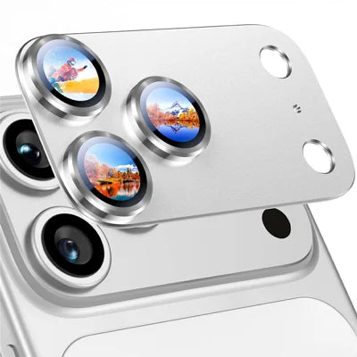RURIHAI for iPhone 18 Pro Max Camera Lens Protector High Aluminium-silicon Glass Anti-Glare Matte Armor Full Lens Cover - Silver