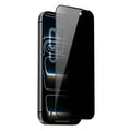 ZGA For iPhone 18 Pro Max Anti-spy Screen Protector 3D Full Coverage Anti-static High Aluminum-Silicon Glass Film - Black