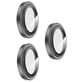 ZGA for iPhone 18 Pro / 18 Pro Max Camera Lens Protector Set AR High Aluminium-silicon Glass + Aluminum Alloy Ring Lens Film - Black