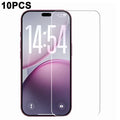 RURIHAI 10Pcs Screen Protector for iPhone 18 Pro Max / 17 Pro Max Electroplating Anti-Fingerprint Coating High Aluminium-silicon Glass Film - Transparent
