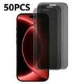 50Pcs for iPhone 18 Pro Max Privacy Screen Protectors 180-Degree Anti-Spy Tempered Glass Full Screen Film - Black