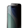 KEEPHONE 3D TITANCORE PRIVACY Series for iPhone 18 Pro Max 20 Degree Privacy Screen Protector Anti-Fingerprint Lithium Aluminium-silicon Glass Film - Black